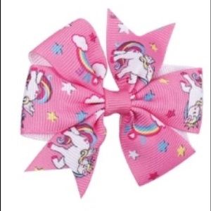 Unicorn pinwheel bows